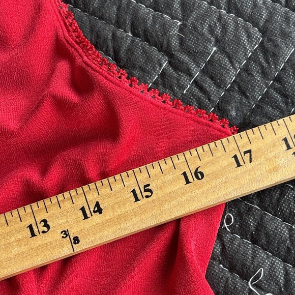 Vintage Fredericks of Hollywood Women Extra Large XL Red Nightgown Lingerie Mini - Picture 6 of 7